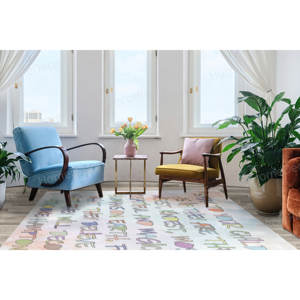 Tapis imprimé à motifs colorés contemporains, lavable en machine, tapis positif pour le lieu de travail, tapis en velours de luxe - Product Image 3