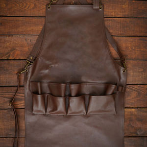 Tablier de soudage Vêtements industriels de protection en cuir résistant à la chaleur Tablier de soudage Tablier de sécurité en cuir fendu - Product Image 5