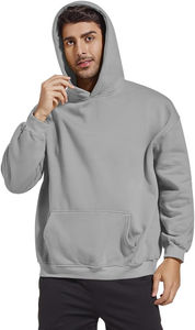 Sudaderas con Capucha de Forro Polar para Hombre, Suéter de Algodón, Estilo Corto, Sudadera con Capucha, Color Sólido, Manga Larga, Holgada, Estilo Urbano - Product Image 3