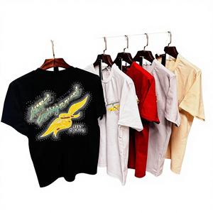 Camiseta de Manga Corta para Hombre, Talla Grande, de Seda/Algodón, con Estampado Animal, 300g, Anti-Pilling, Cuello Redondo, Casual, Transpirable, Ecológica, OEM, ODM, Personalizable - Product Image 1