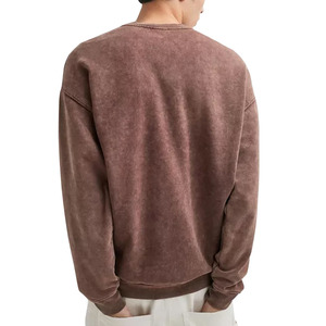Sweat-shirt en tissu extensible pour hommes Logo personnalisé Respirant Manches longues Basics Sweat-shirt en coton mélangé pour hommes - Product Image 2