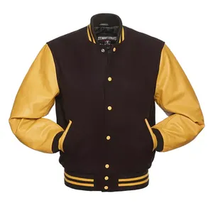 2025 New Custom Design Men's <b>Varsity</b> <b>Jackets</b> High Quality with Full Sleeves Canvas Wholesale at Low Price for Winter - Product Image 3