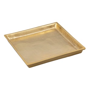 Plateau de service en aluminium, design unique argenté, élégant, luxueux, décoratif - Product Image 5