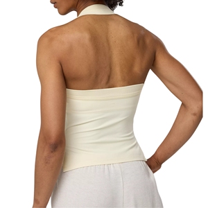 Top corto para mujer, cuello Halter, transpirable, elegante, sin mangas para festivales de verano, fiestas en el Club, informal, de longitud corta, con diseño frontal - Product Image 3