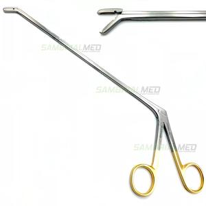 Juego de pinzas de disco intervertebral de laminectomía de 3 piezas de acero inoxidable alemán Premium, abajo, recto, arriba 2mm, 3mm, 4mm x 22 cm - Product Image 3