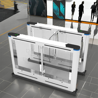 Sistema de Control de acceso de puerta de barrera de seguridad de supermercado de oficina de edificio comercial con lector de tarjetas RFID/IC torniquete oscilante
