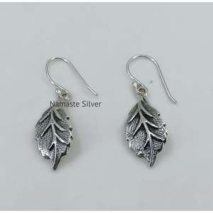 Handmade 925 Sterling Silver Nickel-free Lightweight <b>Dangle</b> Drop <b>Earrings</b> Women's Boho Leaf Design Unique Plant Pattern Gift - Product Image 4