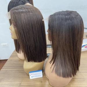 WHOLESALE: <b>Short</b> wig Bob wig middle part human <b>hair</b> extensions 100% Vietnamese <b>hair</b> Ready to ship - Product Image 1