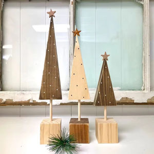 BOOST ARBRE DE NOËL DÉCORATION ÉCOLOGIQUE CADEAU FAIT MAIN Arbre en bois ornemental fabriqué en cerisier un arbre pour toute saison - Product Image 1