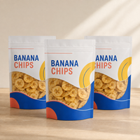 Sachet d'emballage alimentaire OEM de qualité supérieure pour chips de banane, résistant à l'humidité, avec fermeture éclair, pour chewing-gum et aliments pour animaux de compagnie