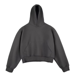 Sweat à capuche d'hiver de haute qualité, 400g, poids lourd, taille EU/US, brodé, style streetwear, pour homme et femme, coupe régulière, 100% coton, court et ample - Product Image 4
