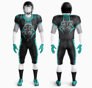 ชุดเครื่องแบบอเมริกันฟุตบอลแขนสั้นพิมพ์ลายสีระเหิดบริสุทธิ์แห้งเร็ว - Product Image 1