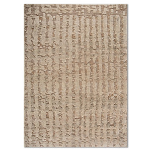 Alfombra Clásica de Lana Color Marfil Uvenuti, Anudada a Mano con Patrón Abstracto para Decoración de Sala de Estar, Tamaño Grande - AIWT-3036(CS-01) - Product Image 1