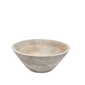 Bol de fruits rond en bois de conception fantaisie avec base bol de service polonais brun mélange de salade artisanale et bol à soupe - Product Image 6