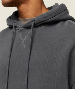 Streetwear requin en coton lourd personnalisé 500GSM ensemble sweat à capuche et pantalon de survêtement vintage pour hommes survêtement épaule délavée à l'acide - Product Image 5