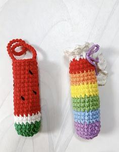 Crochet Handmade Cotton Fashion Cartoon Lipstick <b>Case</b> Holder-Portable Bag Cosmetic Organizer - Product Image 6