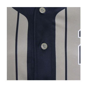 Maillot de baseball à rayures, uniforme à manches courtes, boutons complets, vêtements de sport d'équipe personnalisés - Product Image 2