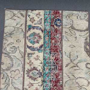 พรมขนาด 2.2x3.3 ฟุต พรมวินเทจขนาดเล็ก พรมลายดอกไม้สีแดง - Product Image 3