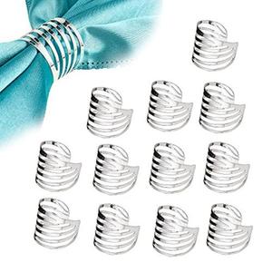 Élégant ensemble décoratif de ronds de serviette en métal pour la décoration de table à manger avec un design intemporel parfait pour toute occasion - Product Image 4