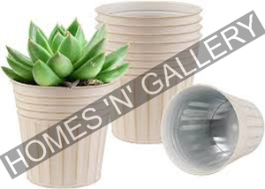 GALVANIZED <b>LARGE</b> RIBBED DOLLY <b>PLANT</b> METAL PLANTER VASE POTS HOLDER GARDEN and HOME DECORATION MANUFACTURE FLOWER DOLLY PLANTER - Product Image 2