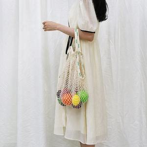 Eco-Friendly Cotton <b>Net</b> <b>Bag</b> with Customizable Size Portable & Recyclable for Cosmetics and Toys - Product Image 2