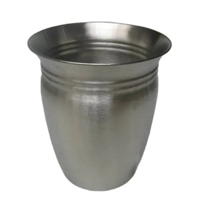 Cubo de basura de hierro galvanizado para residuos, cubo de basura de cocina de Metal blanco, contenedor de basura galvanizado con tapa - Product Image 2