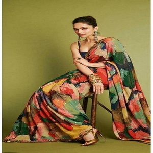 Chemisier en broderie Georgette pour femmes, nouvelle séquence, pour fête de mariage, créateur indien, Collection Sari, vente en gros - Product Image 2