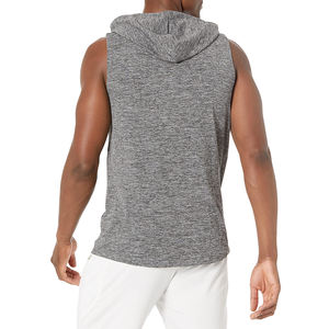Men's Sportswear <b>Sleeveless</b> Gym <b>Hoodie</b> Quick Dry Stringer Tank Top Breathable Patchwork Design for Bodybuilding Muscle Training - Product Image 3
