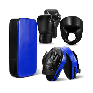 Ensemble de boxe en cuir véritable de haute qualité, cuir de vache véritable, ensemble de sparring blanc - Product Image 1