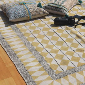 100% tapis de créateurs faits à la main brodés tapis d'impression de bloc de main lavables pour l'intérieur et l'extérieur de la maison salon décor utilisation de voiture - Product Image 1