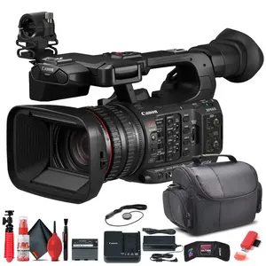 High Quality Canons XF605 UHD 4K HDR Pro Camcorder with <strong>Bag</strong>, Card <strong>Reader</strong>, Cap Keeper, Memory Wallet, Cleaning Kit