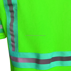 High Visibility Reflective Safety T <b>Shirt</b> Custom 100% Polyester High Quality Reflective Safety Traffic T <b>Shirt</b> Custom - Product Image 2