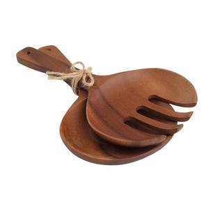 Cuillère à salade en bois vente directe d'usine vaisselle de qualité supérieure cuillère à salade en bois main à bas prix - Product Image 1