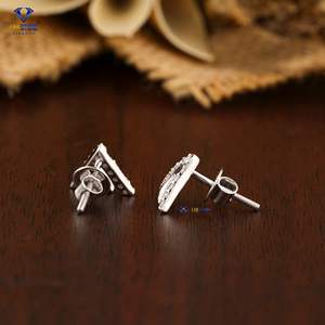 0.266 TDW redondo corte brillante diamante pendiente 18kt oro blanco Labgrown diamante Hpht/Cvd diamante joyería - Product Image 3