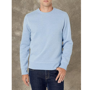 Sweat-shirt ample à col rond de couleur unie et à manches longues pour hommes pulls en tissu imprimé d'usine personnalisés pour le commerce extérieur - Product Image 6