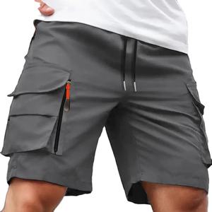 Pantalones Cortos Cargo de Punto de Cintura Alta Casuales de Verano para Hombre, con Bolsillos Grandes, Duraderos y Cómodos para Viajes al Aire Libre, Deportes, Playa y Entrenamientos - Product Image 4