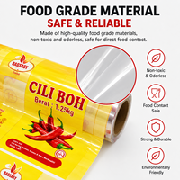 Rouleau de plastique de stratification de nylon de qualité alimentaire d'usine directe Film d'emballage alimentaire de dureté douce pour rouleau de film alimentaire imprimé de sauce