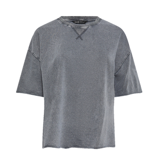 Servicio OEM/ODM Camisetas de lavado ácido de alta calidad para mujer 100% algodón orgánico Tops cortos de verano ecológicos Secado rápido y transpirable - Product Image 6