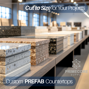 Prime Core Custom Kitchen Bathroom Vanity Tops <b>Artificial</b> <b>Stone</b> Eco-Friendly Non-Toxic Contemporary Carrara Calacata Hotel - Product Image 1