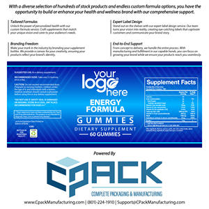 Suministro Directo de Fábrica, Marca Privada OEM, Hecho en EE. UU., Fórmula Energética, Gomitas, Suplemento Dietético con Vitamina C para Adultos - Product Image 4