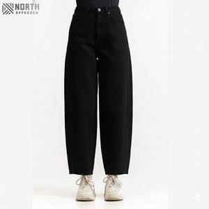 Nouveauté 2025 Jeans en denim pour femmes durables décontractés respirants à séchage rapide avec logo personnalisé à jambe de carotte taille mi-haute - Product Image 1