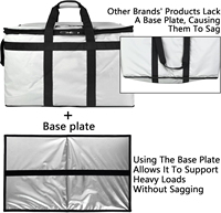 Sac isotherme pour la distribution de nourriture, sac isotherme pour repas froids avec fond et séparateur intégrés pour les aliments chauds et froids à l'extérieur