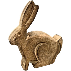 Venta al por mayor, escultura de zorro de madera maciza tallada a mano, diseño fabuloso, figurita de Animal para decoración del hogar y arte de jardín, precio de fábrica - Product Image 3
