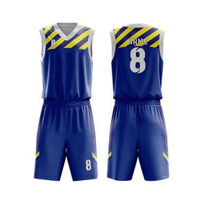 Ensemble d'uniformes de basket-ball personnalisés en gros pour adultes, 2 pièces, 100 % polyester, séchage rapide, sans manches, cousu - Product Image 5
