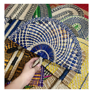 Eco Friendly Seagrass Hand <b>Fan</b> From Vietnam For Resort Style Decor And Everyday <b>Personal</b> Use - Product Image 5