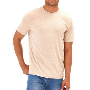 Venta al por mayor de ropa de fábrica 100% algodón camisetas Unisex en blanco liso impresión Slim Fit hombres camiseta OEM 50% Algodón logotipo personalizado camiseta - Product Image 4
