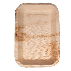 Assiettes rectangulaires profondes en feuille de palmier Areca naturelle pour la restauration, le pique-nique et le restaurant à bon prix - Product Image 3