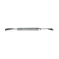 Pousse-cuticules double extrémité en acier inoxydable de haute qualité avec finition hautement polie, outil de manucure professionnel réutilisable