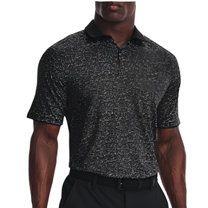 Polo de Manga Corta Negro para Hombre, Tejido Transpirable, Corte Regular Informal - Product Image 1