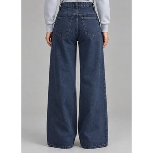 Pantalones Deportivos Kadin Yuksek Bel Genis Pacali, 38561 - Azul Marino - Product Image 2